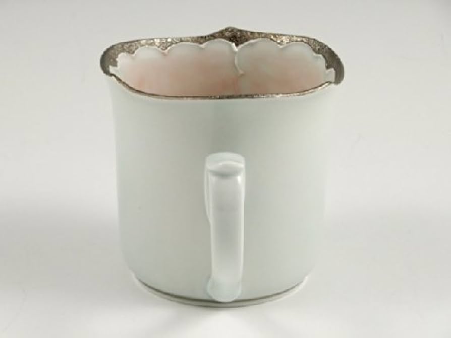 Amazon.co.jp: 有田焼 文山窯プラチナピンク牡丹輪花型 マグカップ