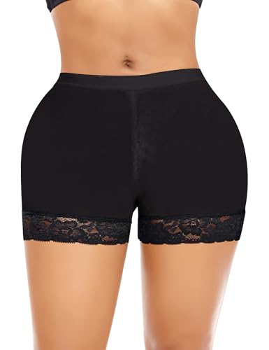 DERCA Padded Underwear for Women Butt Lifter Seamless Booty Pads Butt Enhancer Panties Lace Shapewear Boyshorts2