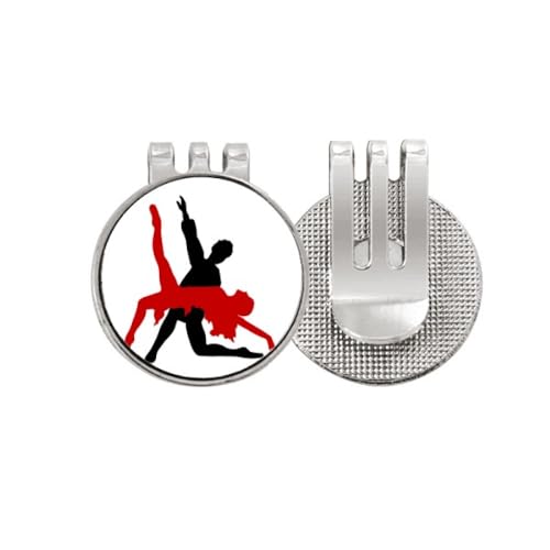 Marqueur de balle de golf Art Duet Danse avec clip aimanté pour casquette