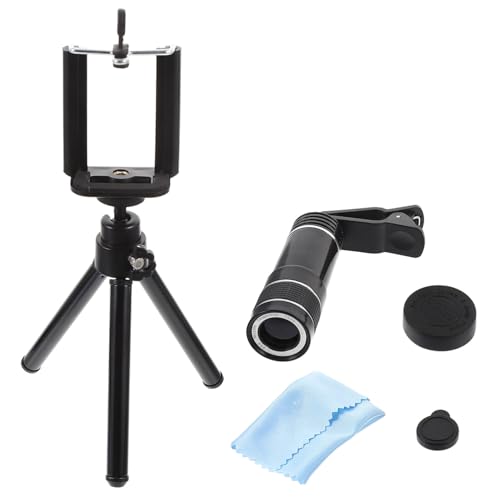 OSALADI 2pcs Set Universal Phone Camera Lens Cellphone Tripod Cell Phone Camera Lens Clip on Phone Macro Lens Smart Phones Smartphone Phones Phone Telescope Lens Telephoto 20x Blindfold