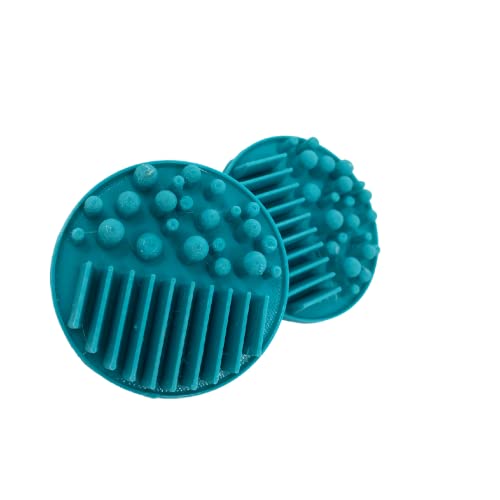 FRESHe Aqua Mini Paint Plate Paintbrush Cleaner Disc 2-Pack - Drop in a Cup of Water & Keep Paint Brushes Clean - For Water-Based Mediums, Acrylic, and Watercolor - Teal (Aqua)