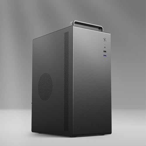 Gabinete de PC Micro ATX ITX, Compatible con Micro ATX y Mini ITX, Soporte para SSD y HDD, Filtro de polvo magnético, Ventilación por aire, Gabinete de escritorio miniatura 4