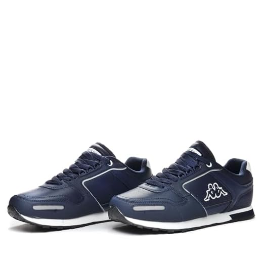 Kappa Logo Voghera 5, Zapatillas de Gimnasia Unisex Adulto, Blanco Azul Marino, 46 EU