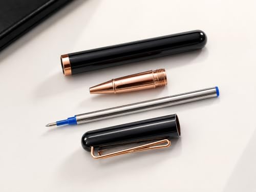 Image of Customized Metal Ballpoint Pen with Free Name Engraving | Premium Personalized Pen for Office, Gifting & Professionals (Silver,Black)