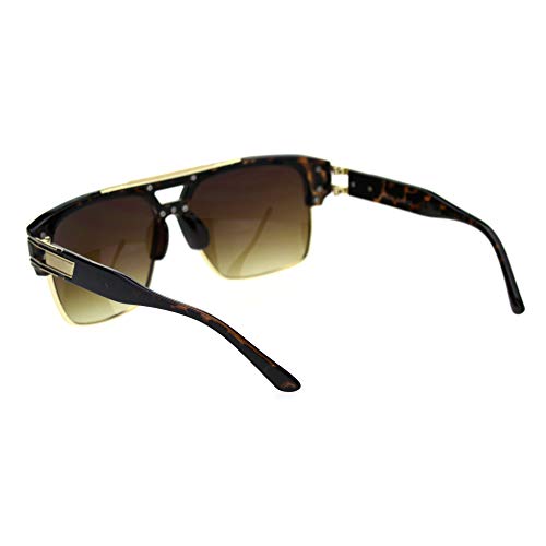 Mens Designer Fashion Sunglasses Bold Top Gold Rim Square Frame UV 4003