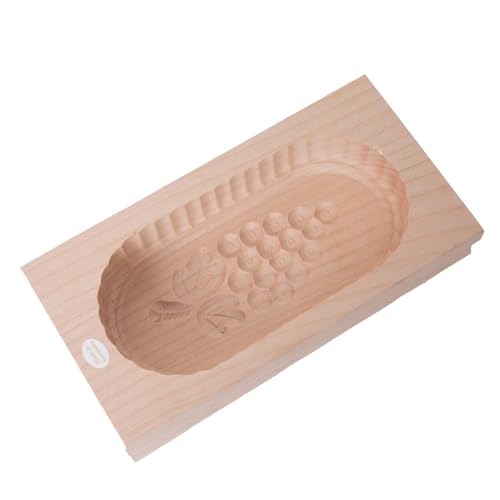 Hard Carved Wooden Round Butter Mold Assorted Patterns Medium 8 Oz