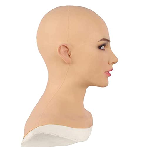Mixcut 7263_1630305291 Realistic Female Latex Cosplay Mask Halloween Masquerade Mask Novelty Costume Party Latex Full Head Mask thumb #4