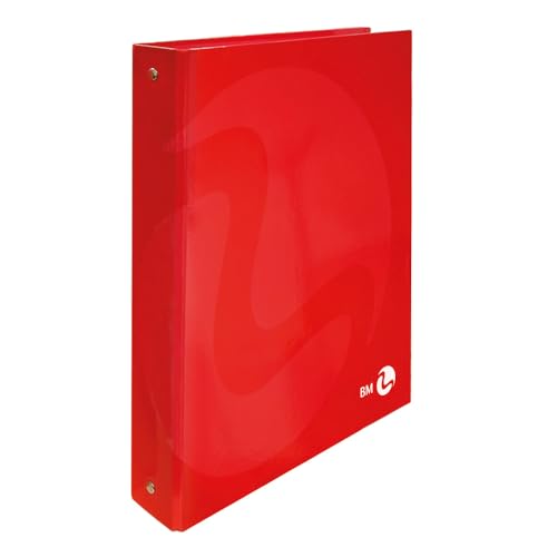 Classeur 21x32 à anneaux rouge BM BeMore à couverture plastifiée brillante lot de 5
