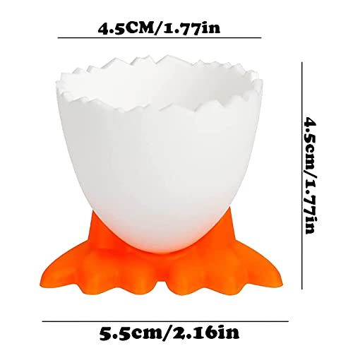 Eierdopje Gekookte 6 Stuks Eierdopjes Set Eierdopjes Stapelen Eierdopjes Plastic Eierdopjes Stapelbaar Eieren Houder Voor De Kook Vorm Eierhouder Set Tafeldecoratie Voor Ontbijteieren - Image 4