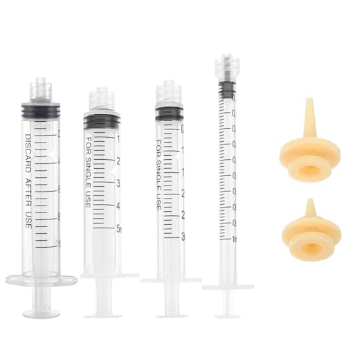 EIHI pack de 4 jeringas con mini tetina para mascotas y animales salvajes adecuado para cachorros gatitos ardillas y otras mascotas recién nacidos