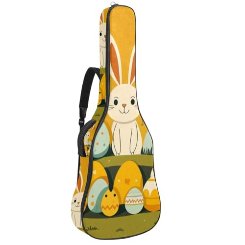 Sac guitare acoustique étanche protégeant des chocs et de la pluie avec motif jaune