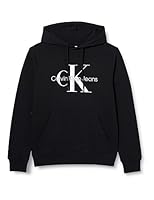 Calvin Klein Jeans Men's Core Monogram Logo Hoodie, Ck Black, L