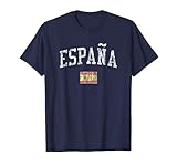 Spain T-Shirt Vintage Sports Design Spanish Flag Espana Tee