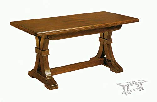 Mesa Extensible Hasta 340 Cm, Nogal, Arte Pobre, Con 4 Extensiones De 45 Cm. - Medidas: 160 X 85 X 75 Cm. Mesa Extensible Hasta 340 Cm, Nogal, Arte Pobre, Con 4 Extensiones De 45 Cm. - Medidas: 160 X 85 X 75 Cm.