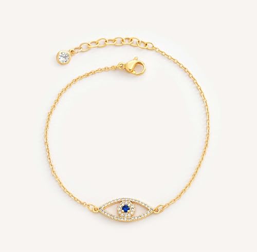 Image of MEVECCO Bracelet for Women 14K Gold Plated Dainty Chain Simple Jewelry Cute Handmade Minimalist for Her