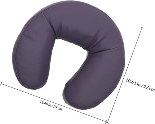 Coussin de visage en U violet pour table de massage évitant les douleurs de cou - 2