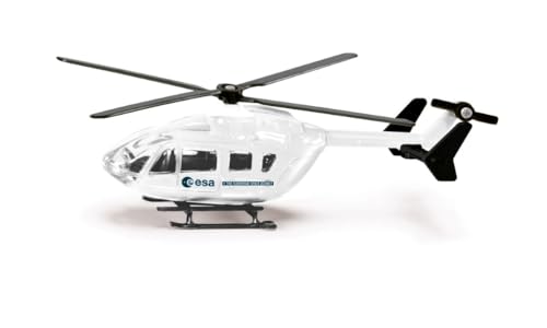 Siku 1609, ESA Hubschrauber, Metall/Kunststoff, Weiß, Spielzeug für Kinder, Drehbare Rotoren, Stabile Kufen