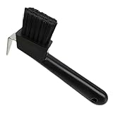 awakentti Horse Brush, Hoof Groove Cleaner with Soft Touch Rubber Handle, Goat Hoof Pick with Handle Horseshoe Trimmer Hook, Hoof Pick for Horses