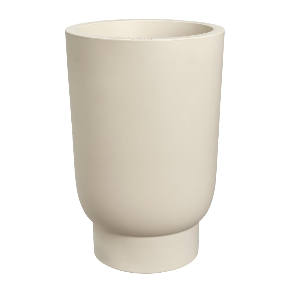Elho amber grail high 40cm vaso da fiori - Linen White