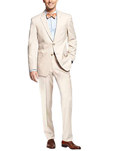 Men's Suits Beige Two Buttons Notch Lapel Wedding Prom Tuxedos