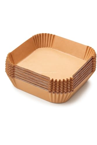 Busstier Airfryer Pişirme Kağıdı, Fritöz Yağlı Kağıdı, Yanmaz Kağıt 50 Adet (Kare)