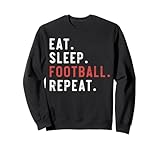 Photo Gallery divertente festa di calcio eat sleep football repeat fan player felpa Photo Gallery divertente festa di calcio eat sleep football repeat fan player felpa