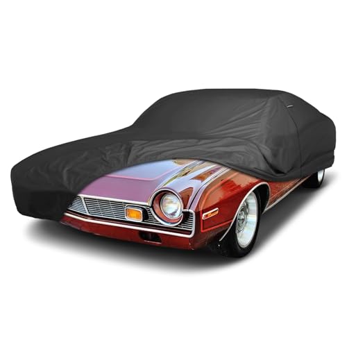 Image of iCarCover Premium Custom Car Cover for 1971-1978 AMC Matador 2-Door Heavy Duty Waterproof All Weather Rain Snow UV Sun Protector Custom Fit Full Exterior Indoor Outdoor Protection Car Cover (Black)