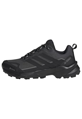 adidas Women's Terrex Skychaser AX5 Gore-TEX Hiking Shoes, Carbon/Core Black/Semi Flash Aqua, 8 UK