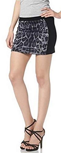 Melrose Rock - Minifalda con estampado de leopardo, color negro Negrorn 36