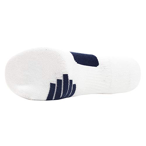 Nike Elite Basketball Crew Socks Large (Fits Men Size 8-12, Women Size 10-13) SX7626-101 White/Navy3