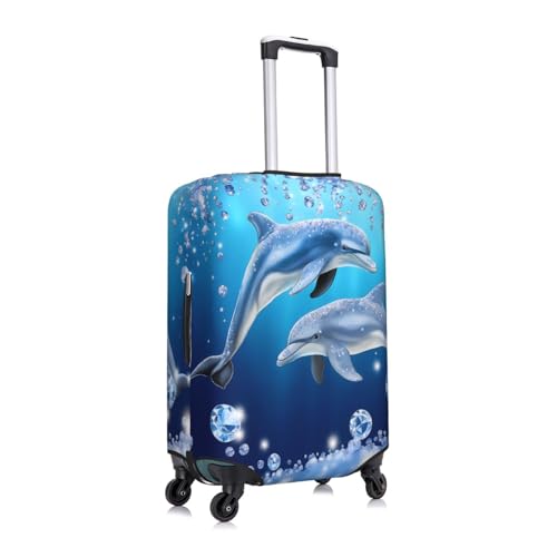 Dolphins Ocean Suitcase Cover Fashion Luggage Covers Anti-Scratch Elastic Lightweight Protector For Travel Outdoor Large2