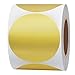 Hybsk Gold Labels 2" Round Color Coding Dots Stickers Adhesive Label 300 Per Roll (Gold)