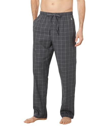 POLO RALPH LAUREN Woven PJ Pants Charcoal Windowpane/Chic Cream Pony Player XL