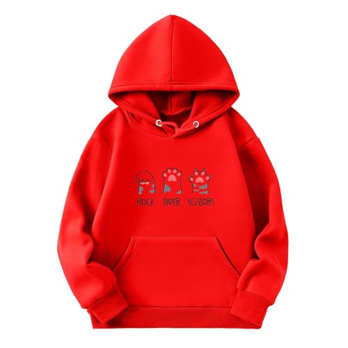 Sweat à capuche sportif filles avec grande poche et coupe ample