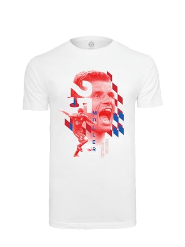 FC Bayern München I T-Shirt Müller Rekordspieler I Kinder I Weiß I 116