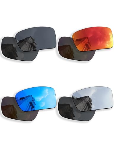 Image of 4 Pairs Polarized Replacement Lenses for Oakley Gascan OO9014 Sunglasses, Anti-Scratch and Impact Resistant