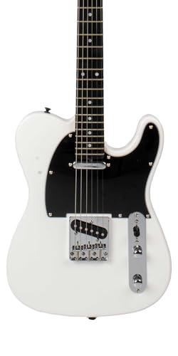 BAMBOO, Guitarra Electrica Tele Zycast SS White. Orientacion Derecha, Terminacion Brillante