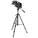 Magnus VT-300, Video Tripod System with Fluid Head, Extends to 64”, Max Load 15 lbs. Mid-Level Spreader, Replaceable Rubber Feet. Plus Quick Release Plate, Pan Bar, Carry Case with Shoulder Strap