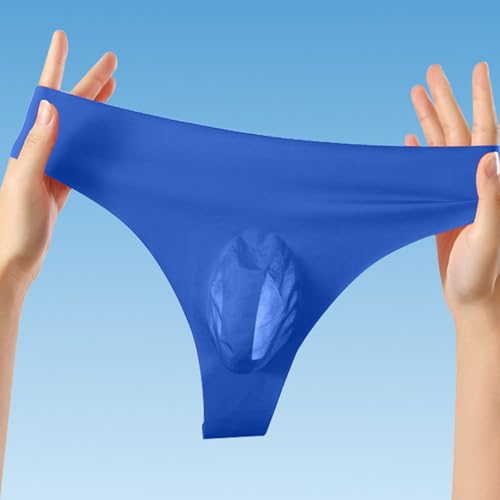 ONEFIT Men's Ice Silk Stretch Thong Ultra Thin Breathable Underwear with U Pouch Underpants3