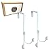Happy Hooks Over the Door Hooks for Hanging Clothes - White 2-Pack - Bathroom Hooks for Towels, Door Coat Hanger, Over Door Hanger Hooks White, Bathroom Towel Hook, Over Door Hook White, Hanging Hooks