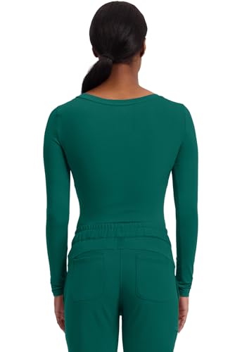 Healing Hands Women's Underscrub Soft Knit Melissa Longsleeve Scrub Tee with Breathable & Easy Care Fabric Pack of 2-5047, Hunter, 5XL