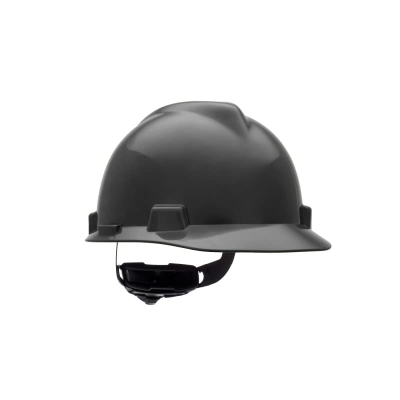 Miniatura 4 de MSA 492559 V-Gard - Casco de seguridad, con suspensión de trinquete Fas-Trac III, carcasa de polietileno, protección anti-impacto superior, correas
