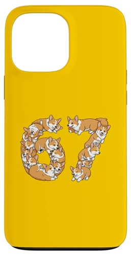 Funny Corgi Loaf Dog 6 7 Meme Six Seven Pembroke Welsh Corgi Case for iPhone 13 Pro Max