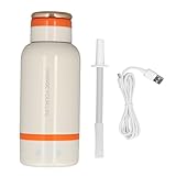 FAUOSWUK Hervible de Viaje Portátil de 500 Ml, Calefacción Rápida de Tetera Eléctrica con Cerradura, Caldera de Agua Caliente 316 Acero Inoxidable con Auto Apagado y Hervido Protección