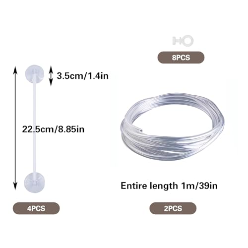 Image of 2 Sets Aquarium Floating Plant Corral, Clear Cuttable Aquarium Plant Barrier, Accessories Intercepting Floating Plants Adjust Height with Water Level for Fish Shrimp Tank