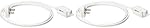 Amazon Basics Indoor 2 Prong Extension Power Cord Strip - Flat Plug, 6 Foot, Pack of 2, White