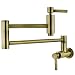 Kingston Brass KS8103DL Wall Mount Pot Filler Kitchen Faucet, Antique Brass