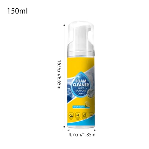 Leather Seat Cleaner - 150ml Car Interior Foaming Cleaner | Multipurpose Stain Removal for Dashboard Carpet Sofa Motorcycle Boat Appliance | Fast Auto Detailing Tool for Home RV Car Care - Thumbnail 6