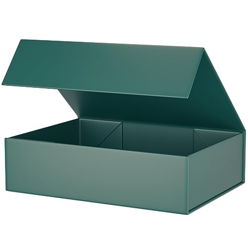 Green Gift Box 11.9 x 8.5 x 3.3 with Magnetic Closure Lid Gifts Boxe for Presents Bridesmaid Gift Boxes Cute Box Birthday Gifts Boxe Luxury for Gift Packaging Magnetic Gifts Boxes for Wrapping Gift