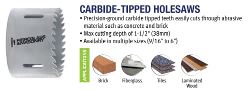 Holesaw Carb. Tipped 102mm, IP, Silver, 102 mm - Image 3